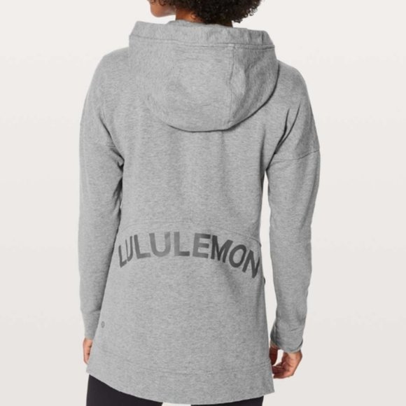 lululemon athletica Tops - Lululemon Cut Above Hoodie Expression Heathered Gray Size 8